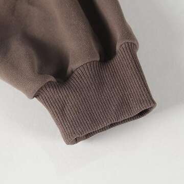 Artfish Women's Crewneck Long Sleeve Crop Tops Workout Gym Casual Cut-out Loose Cropped Sweatshirts Mocha Brown, M