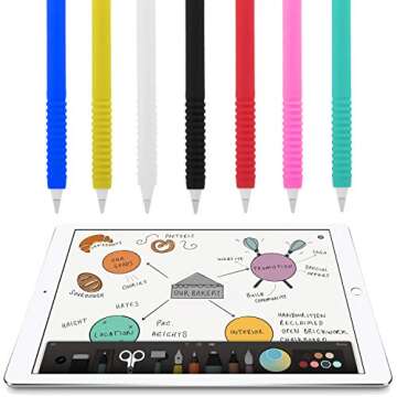 ColorCoral Case for Apple Pencil Silicone Holder Sleeve for Apple Pencil 1st Generation Compatible with iPad Pencil 1st Generation