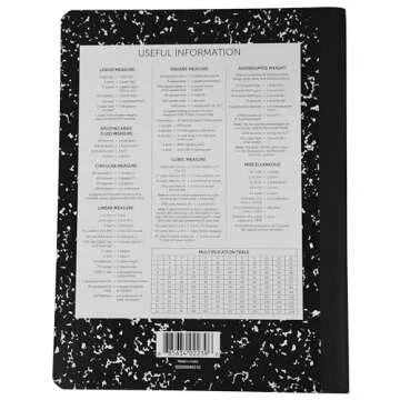 School Smart Hard Cover Composition Book - Stylish & Durable