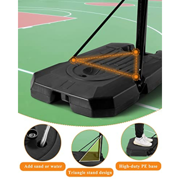 Adjustable Basketball Hoop Goal for All Ages - Portable & Sturdy