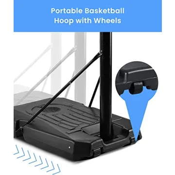 Adjustable Basketball Hoop Goal for All Ages - Portable & Sturdy
