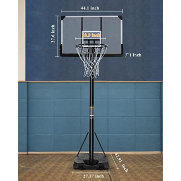 Adjustable Basketball Hoop Goal for All Ages - Portable & Sturdy