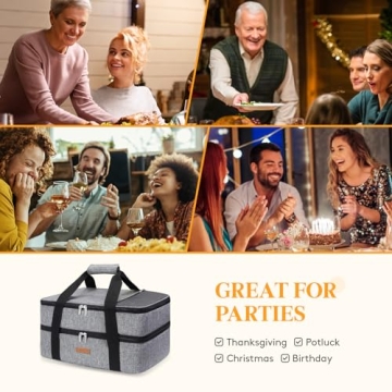 LUNCIA Insulated Casserole Carrier for Food Transport