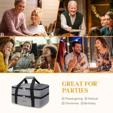 LUNCIA Insulated Casserole Carrier for Food Transport