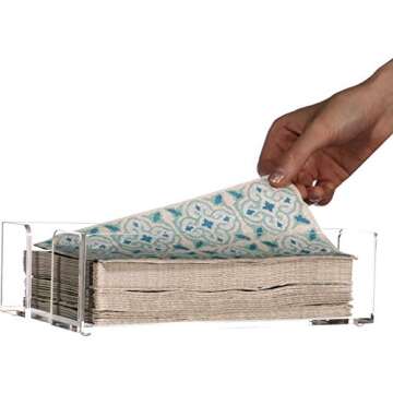 Cq Acrylic Guest Towel Napkin Holder for Kitchen Dining