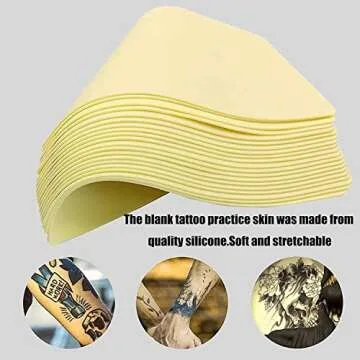 Yuelong 8Pcs Blank Fake Skin Practice Double Sides Practice Skin 8"x12" Large Silicone Pads Tattooing Microblading Eyebrow Practice Skin(0.12CM Thick)