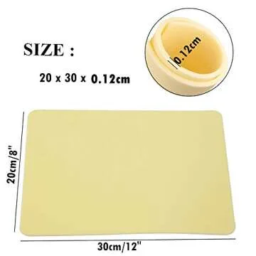 Yuelong 8Pcs Blank Fake Skin Practice Double Sides Practice Skin 8"x12" Large Silicone Pads Tattooing Microblading Eyebrow Practice Skin(0.12CM Thick)