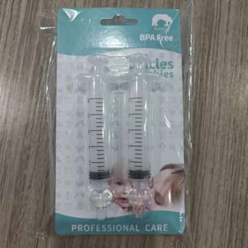 Nasal Syringe for Baby - 4PCS - Safe Silicon Baby Nasal Aspirator Qucik Syringe Nose Cleaner Rinsing...