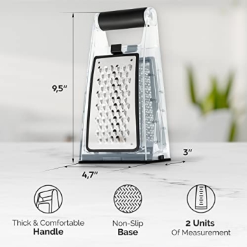 Exceptional Joined Cheese Grater with Container for Every Kitchen