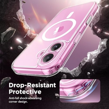 GolbinBox Magnetic for iPhone 16 Case with Camera Control Capture Button, Compatible with MagSafe,[Full Camera Protection][2X Screen Protectors] Shockproof Phone Cover for iPhone 16 6.1 Inch (Clear)