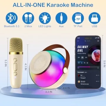 Mini Karaoke Machine for Kids & Adults