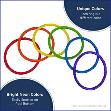 Aqua Classic Dive Rings for Kids, Safe Pool Fun