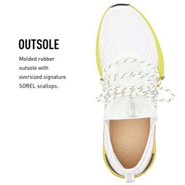 Sorel Women's Kinetic Impact Lace Sneaker - Sea Salt, Yellow - Size 8.5