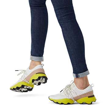 Sorel Women's Kinetic Impact Lace Sneaker - Sea Salt, Yellow - Size 8.5