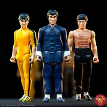 Super7 Bruce Lee The Warrior - 3.75" Bruce Lee Action Figure with Accessory Classic Movie Collectibles and Retro Toys