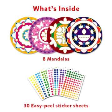 Skillmatics Art Activity - Dot It Mandala Art, No Mess Sticker Art for Kids, DIY Craft Kits, Scrapbo...