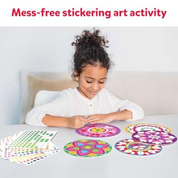 Skillmatics Art Activity - Dot It Mandala Art, No Mess Sticker Art for Kids, DIY Craft Kits, Scrapbooking, Gifts for Toddlers, Girls & Boys Ages 3, 4, 5, 6, 7
