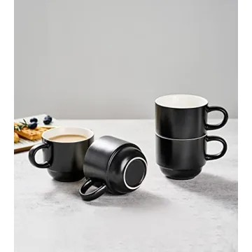 YHOSSEUN Stackable Coffee Mug Set – Chic and Functional