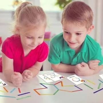 Noveread 252 Pcs Wooden Sticks Shapes Activity Game Basic Shapes Cards Kit Include 15 Shape Learning Flash Cards 120 Multi Purpose Wooden Sticks 117 White Hook and Loop Strips Educational Learning Toy