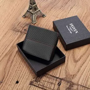 Personalized Engraved Leather Wallet for Dad from Daughter - Christmas Birthday Fathers Day Thanksgiving - I Love You - Men Custom Bifold Wallets for Him with Romatic Message