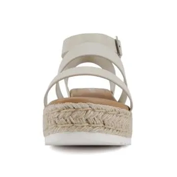 Soda Bryce Open Toe Ankle Strap Wedge Sandals for Summer
