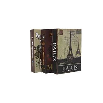 Real Paper Transfer Book Safe, Hollow with Secret Hidden Compartment, Combination Lock, 8.7"×6"×2" (Black Dictionary-Combination)