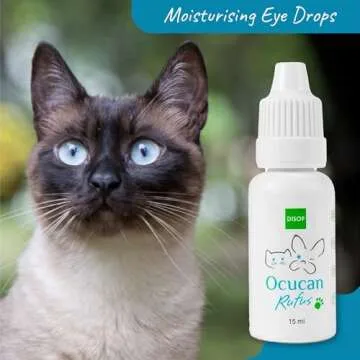 Ocucan Moisturizing Eye Drops for Dogs and Cats with Hyaluronic Acid. Lubricating Relief Artificial Tears for Dry Irritated Eyes for Pets. Multidose, 15 ml (0.50 Fl Oz)