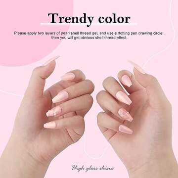 Arousar Gel Polish Swirl Thread Effect, 15ml Nude Rose Pink Fall Thanksgiving Day Color Soak Off She...