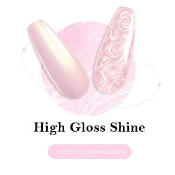 Arousar Gel Polish Swirl Thread Effect, 15ml Nude Rose Pink Fall Thanksgiving Day Color Soak Off Shell Gel Nail Polish, Quick Dry Nail UV LED Manicure Gel Nail Polish for Salon DIY at Home