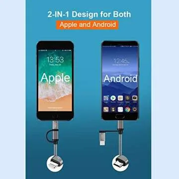 CableCreation 2-in-1 iPhone and Android Charging Cable 4FT/1.2m, Lightning and Micro USB to USB Charging Data Cord MFi Certified for iPhone 14, 13, 12, 11, X, 8, 8 Plus,7, Nexus, LG, HTC, Gray