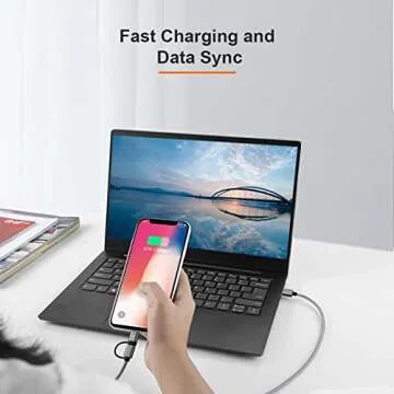 CableCreation 2-in-1 iPhone and Android Charging Cable 4FT/1.2m, Lightning and Micro USB to USB Charging Data Cord MFi Certified for iPhone 14, 13, 12, 11, X, 8, 8 Plus,7, Nexus, LG, HTC, Gray