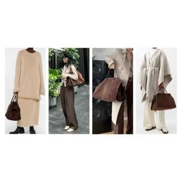Tote Bag for Women, Soft Suede Satchels Bag, Fashion Vintage Top Handle Handbag, Large Capacity Shoulder Bag Hobo Purse.(Coffee)