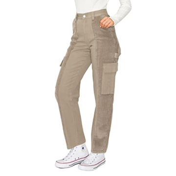 Stylish Cali1850 Corduroy Cargo Pants for Women
