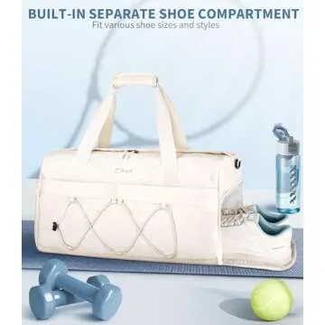 ETRONIK Gym Bag - Stylish Duffle with Wet Pocket