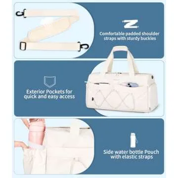 ETRONIK Gym Bag - Stylish Duffle with Wet Pocket