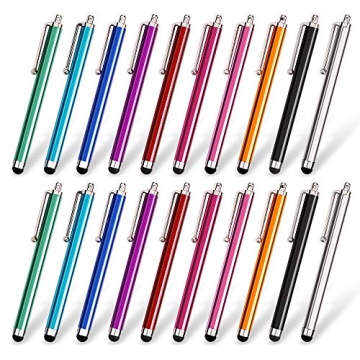 Universal 20-Pack Stylus Set for All Touch Screens - 10 Colors