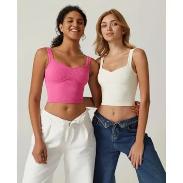QINSEN Sleeveless Cropped Tank for Stylish Comfort