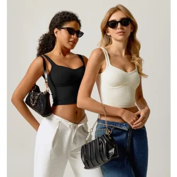 QINSEN Sleeveless Cropped Tank for Stylish Comfort