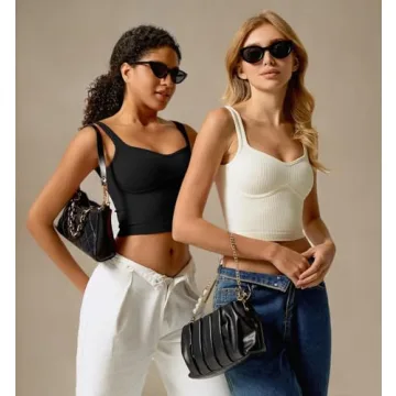 QINSEN Sleeveless Cropped Tank for Stylish Comfort