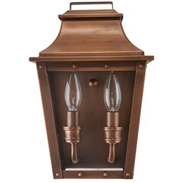 Acclaim Lighting 8423CP | Vintage Solid Copper Two Light Dimmable Wall Mounted Outdoor Wet Rated Lan...