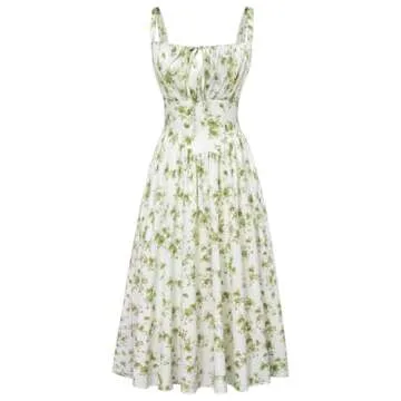 Scarlet Darkness Floral Corset Dress Light Summer Style