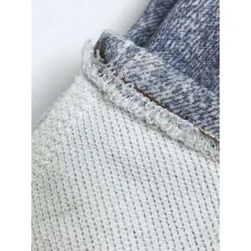 AnotherChill Women's Sweatpant Jeans Print Denim Sweatpants High Waisted Full-Length Wide Leg Pants Baggy Comfort Faux Jeans (Light-Blue, Small)