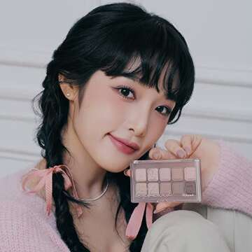 LILYBYRED Mood keyboard eyeshadow palette | Soft neutral ash color, Long-Wearing, glitter, Clear watercolor | Palette With Easy Color Matching For All | K-beauty (02#Ash Mauve)