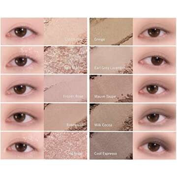 LILYBYRED Mood keyboard eyeshadow palette | Soft neutral ash color, Long-Wearing, glitter, Clear watercolor | Palette With Easy Color Matching For All | K-beauty (02#Ash Mauve)