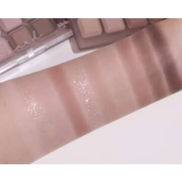 LILYBYRED Mood keyboard eyeshadow palette | Soft neutral ash color, Long-Wearing, glitter, Clear watercolor | Palette With Easy Color Matching For All | K-beauty (02#Ash Mauve)