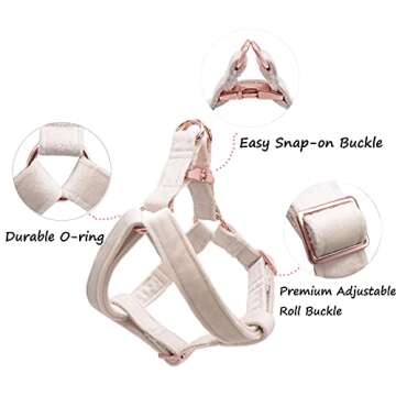 ARING PET Velvet Halter Harness - Adjustable No-Pull for Small Dogs