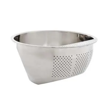 Helen's Asian Kitchen Japanese Rice Washing Bowl with Side Drainer, 3-Quart Capacity