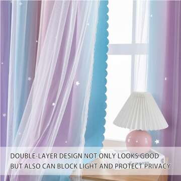 XiDi Dream Star Blackout Curtains for Kids Rooms