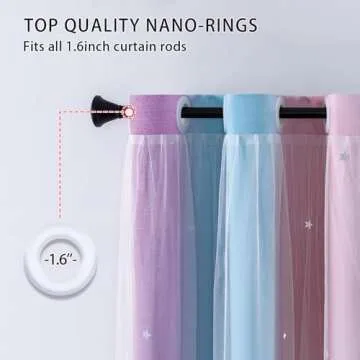 XiDi Dream Star Blackout Curtains for Kids Rooms