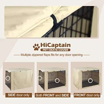 Durable HiCaptain Dog Crate Cover for 30-inch Crates